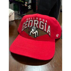 NEW Georgia Bulldogs '47 Brand Adjustable Red Baseball Cap With Embroidered Logo
